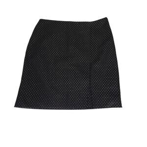 Ann Taylor women's skirt black gold detail Size 4P office, work wear, goth